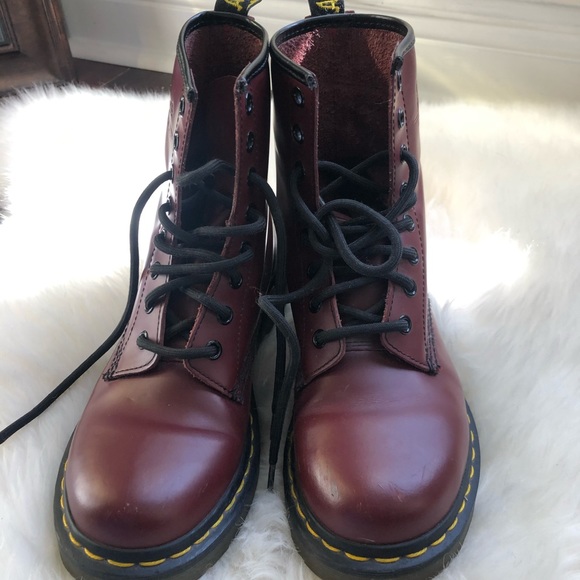 Dr. Martens Cherry Red Boots - Picture 2 of 3
